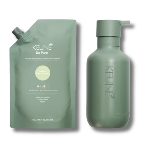Keune So Pure Очищающий Шампунь 400 мл + Флакон