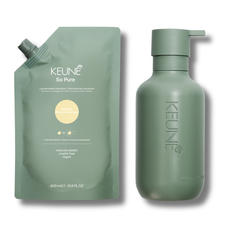 Keune So Pure Restore Shampoo 400 ml + Bottle