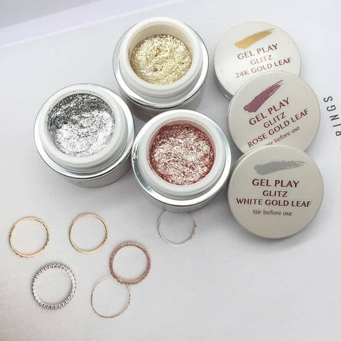 Akzentz Gel Play Glitz White Gold Leaf 4 g