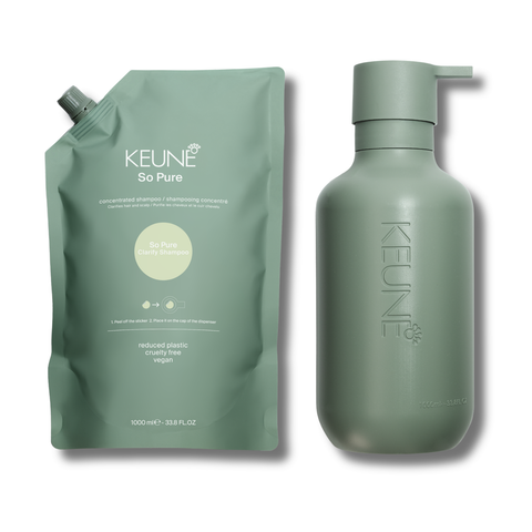 Keune So Pure Очищающий Шампунь 1 000 мл + Флакон